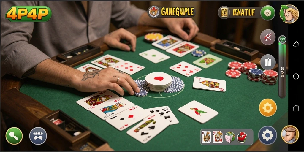 Tampilan gameplay Gaple yang menarik dan seru di 4P4P.
