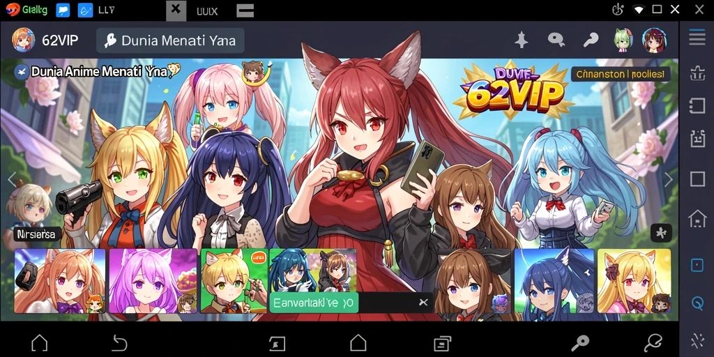 Screenshot utama 62VIP menunjukkan gameplay yang seru dan dinamis.