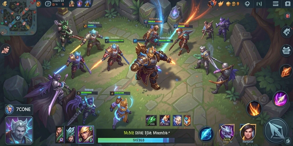 Gameplay epik dan strategi tim dalam 7CONE.