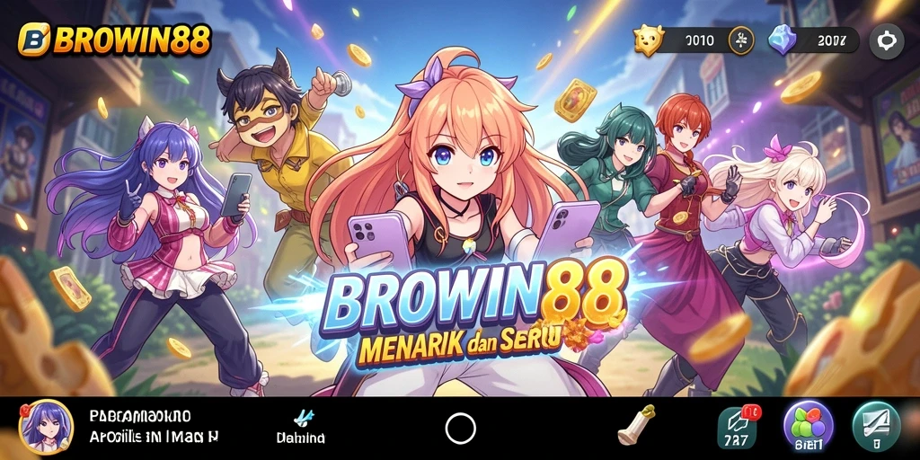 Tampilan gameplay seru dalam BROWIN88 dengan karakter anime yang menawan.
