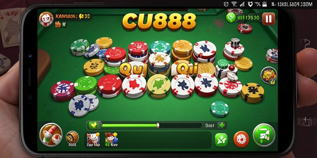 Gameplay CU888 yang seru dan penuh strategi dalam QiuQiu.
