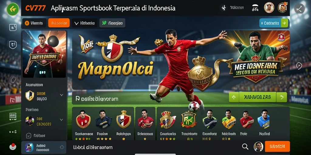 Tampilan gameplay taruhan olahraga di aplikasi CV777.