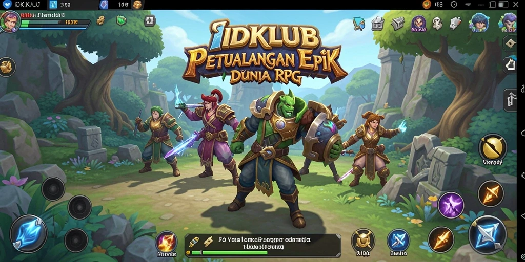 Tampilan gameplay RPG yang menampilkan petualangan epik dan pertarungan menarik.