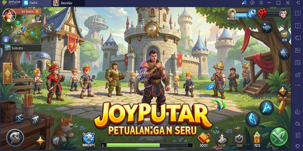 Screenshot utama JOYPUTAR menampilkan aksi seru di dunia MMORPG.