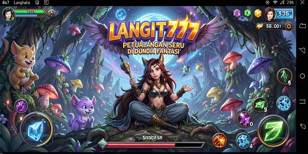 Tampilan gameplay LANGIT777 yang menampilkan aksi seru dalam lingkungan petualangan.
