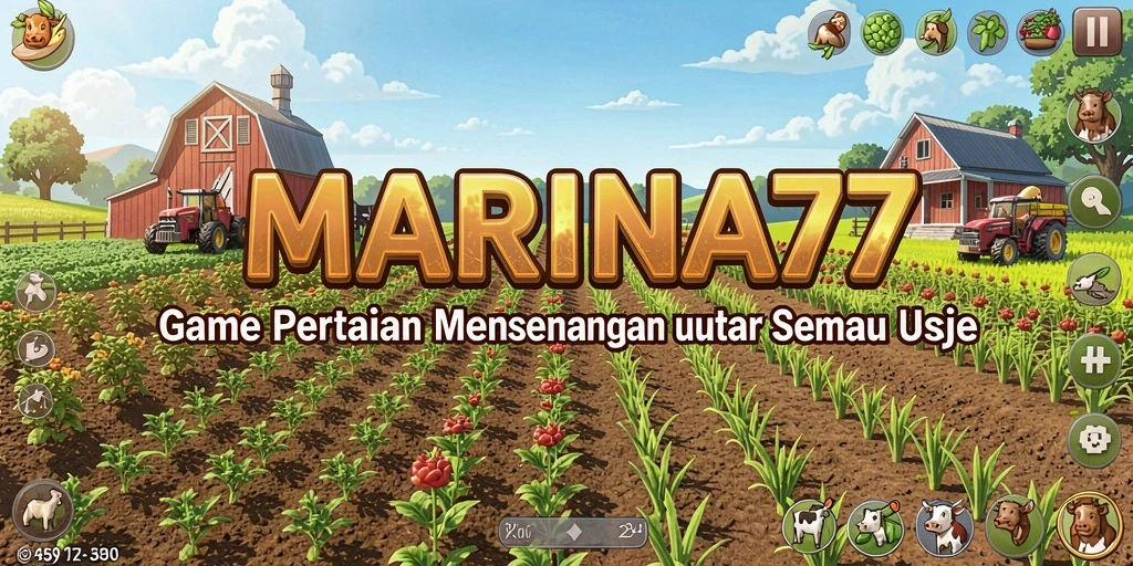 Screenshot gameplay MARINA77 menampilkan aktivitas bertani yang seru dan interaktif.