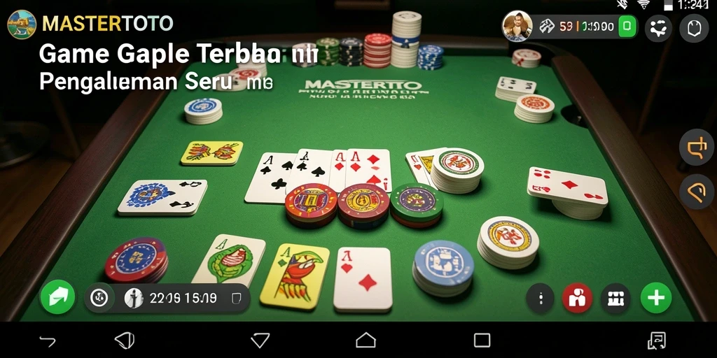 Screenshot gameplay Gaple yang menampilkan suasana seru dan interaktif.