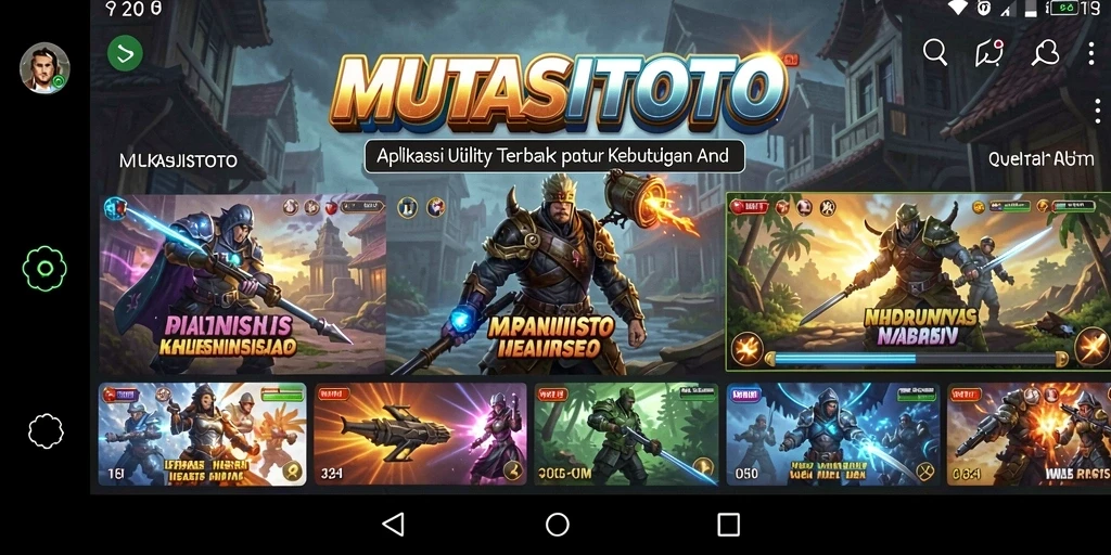 Tampilan antarmuka pengguna aplikasi MUTASITOTO yang intuitif dan modern.