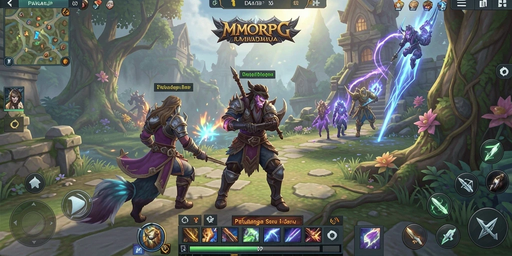 Screenshot gameplay PAKARJP menampilkan aksi pertempuran yang epik.