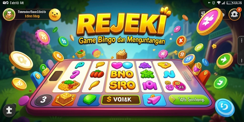 Tampilan gameplay seru dalam REJEKI dengan berbagai tema Bingo.