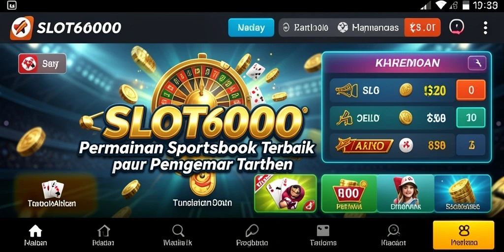 Screenshot SLOT6000 menampilkan antarmuka yang menarik dan mudah digunakan.