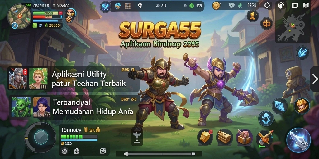 Tampilan antarmuka SURGA55 yang sederhana dan efisien.