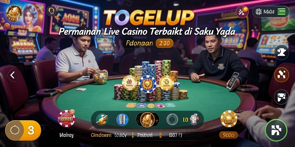 Screenshot TOGELUP menunjukkan gameplay menarik Live Casino.