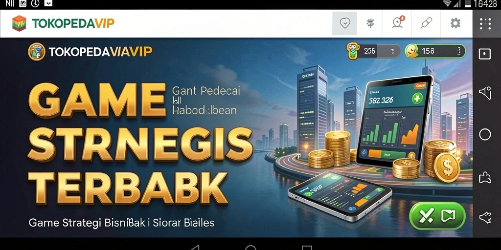 Screenshot gameplay TOKOPEDIAVIP yang menampilkan strategi bisnis.