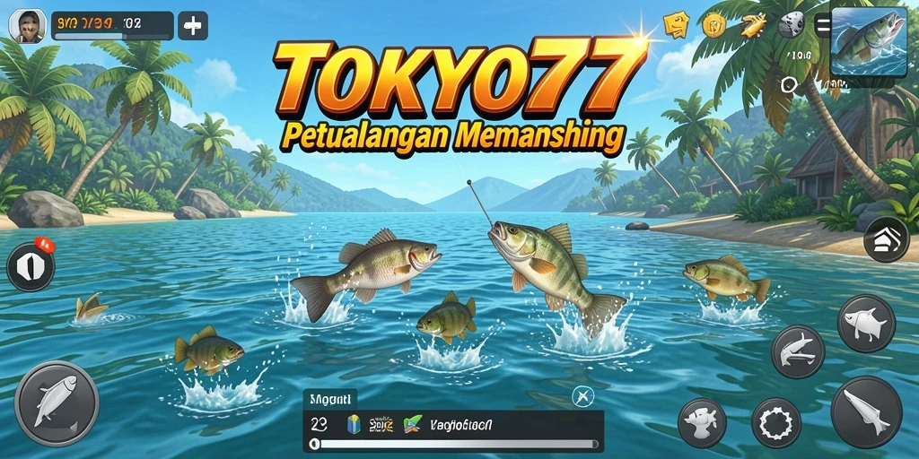 Gameplay TOKYO77 yang menarik dan penuh aksi memancing.