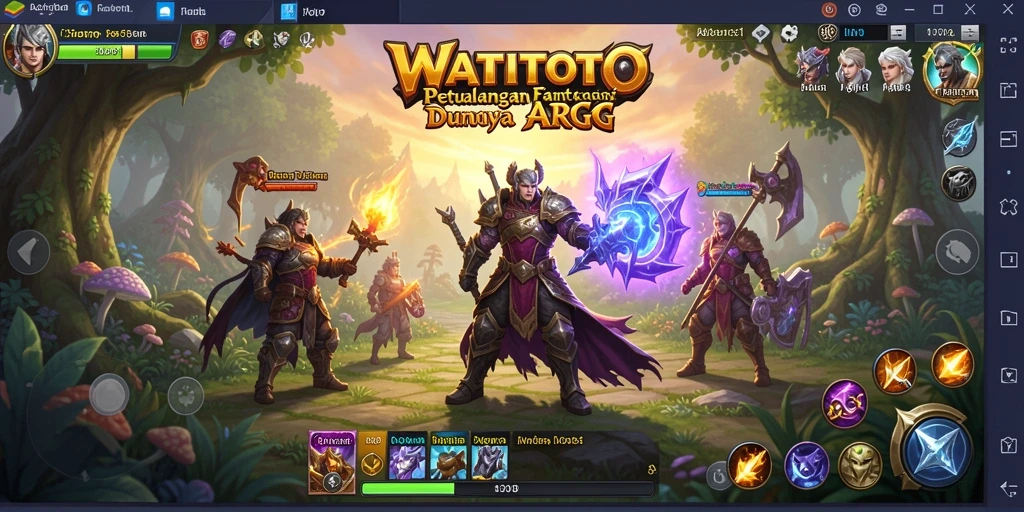 Tangkapan layar menampilkan aksi seru dalam gameplay ARPG WATITOTO.